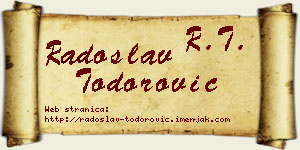 Radoslav Todorović vizit kartica